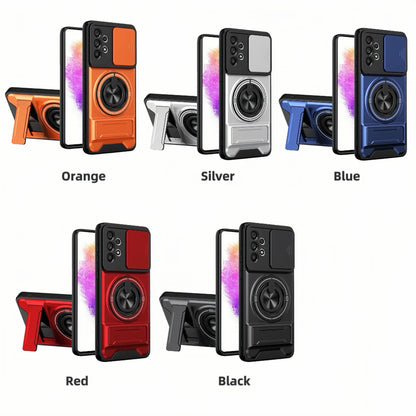 Rotating Ring Phone Case, Compatible with Samsung 26/25/24/23/22/21 Ultra, High-End Design, Practical Stand Case, TPU+PC Armor Shell, with Camera Protector, Unisex, Military-Grade Protective Case